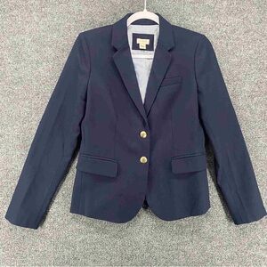 J. Crew Dark Blue Blazer with Gold Buttons